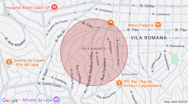 Mapa da localização